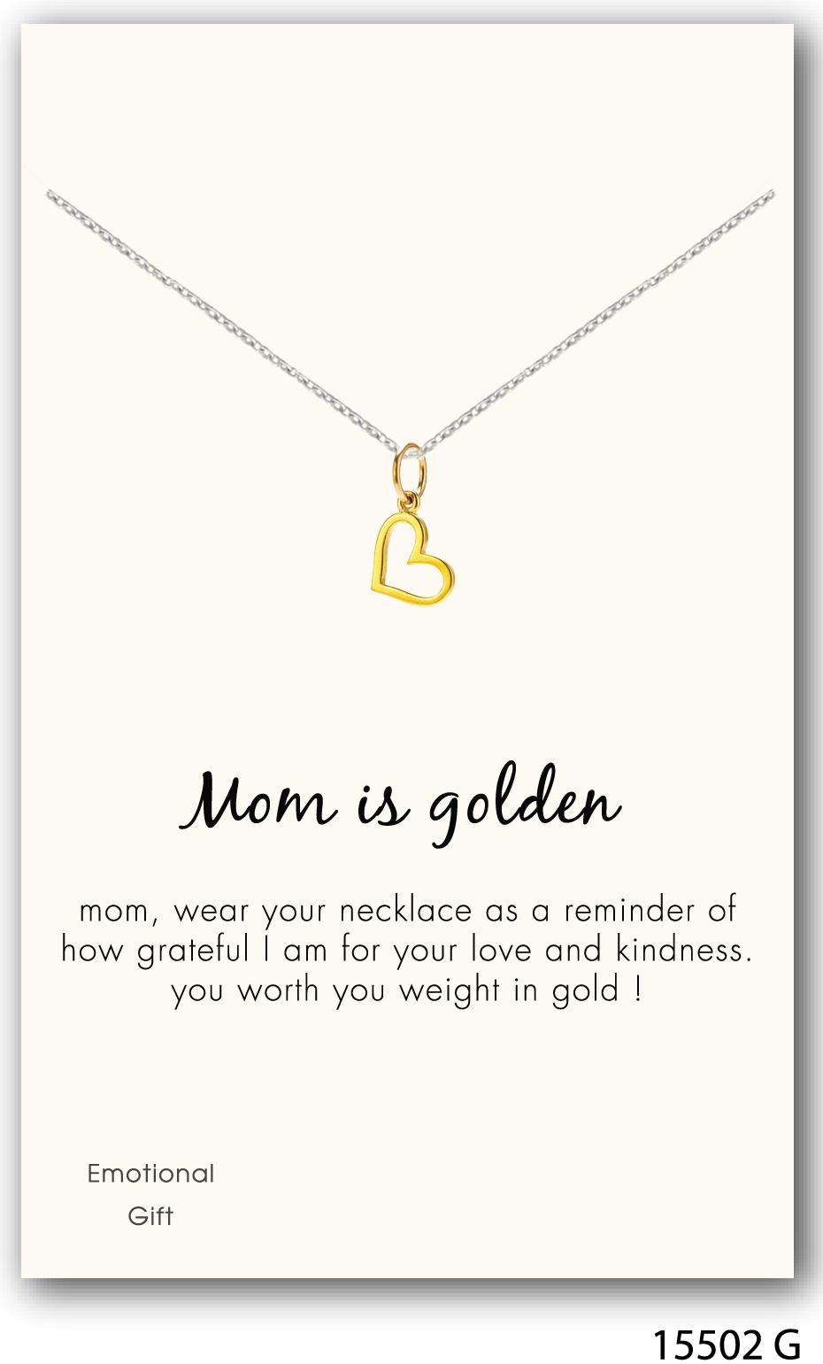 Gold heart silver pendan